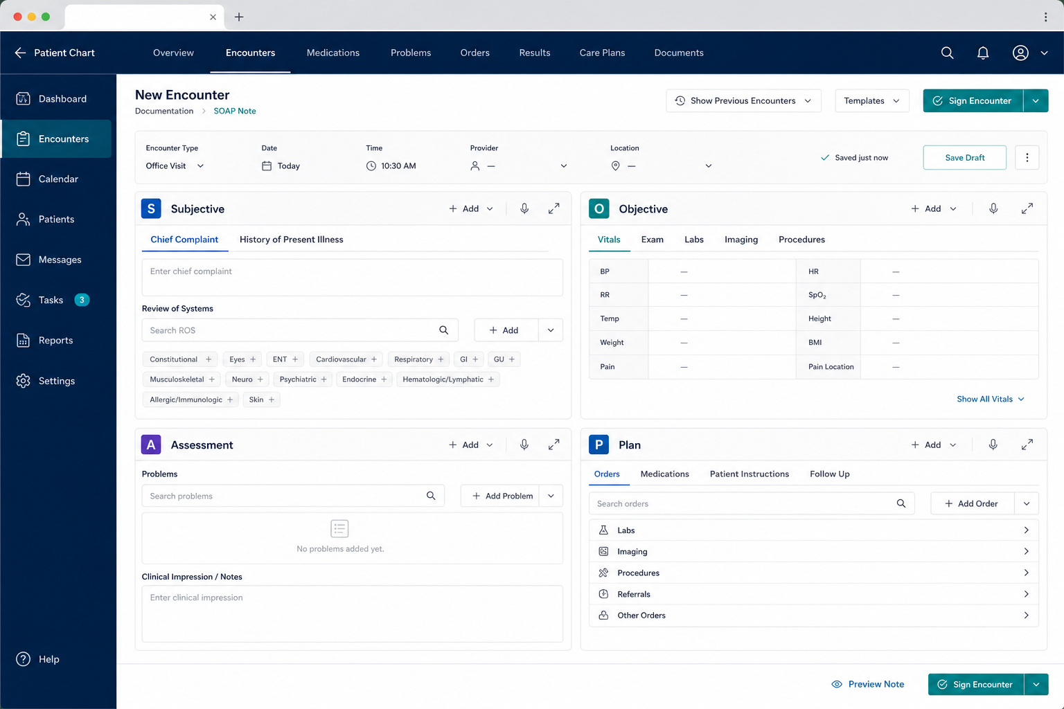 SOAP note documentation workflow preview